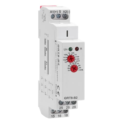Delay Off Time Relay 16A Adjustable Smart Relay GRT8-B2 AC/DC 12V-240V - size: GRT8-B2 AC/DC 12V-240V