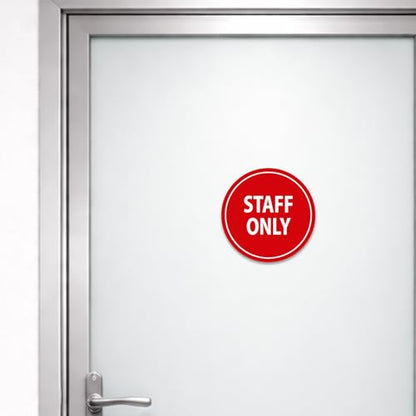 Signs ByLITA Circle Staff Only Sign (Blue) - Small - color: Blue, size: Small (4" diameter")