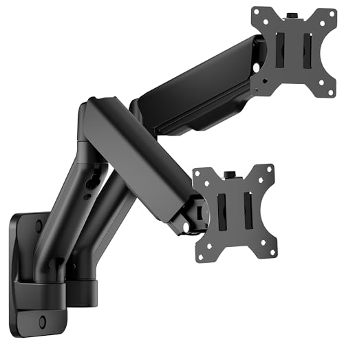 monTEK Dual Monitor Wall Mount, Full Motion Spring Arm for 17-32" Screen - style: Dual Arms