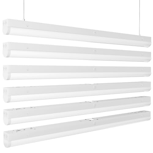 4ft LED Linear Light Fixture,50/40/30W for Office Garage Warehouse - color: Suspended Mount, size: 4FT-6P