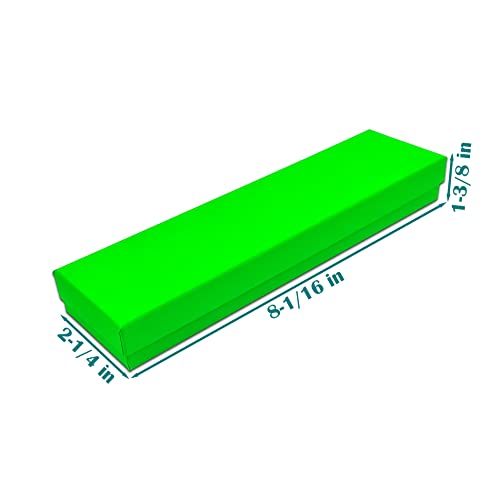 TheDisplayGuys 25 Cardboard Jewelry Gift Boxes with Inserts - Neon Green - color: Neon Green