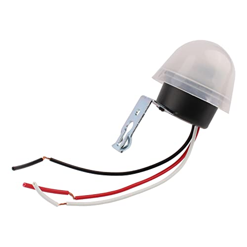 Auto On Off Photocell Night Light Switch Photoswitch Light Sensor Switch (1PC AC110V 10A) - color: 1PC ROUND, size: AC 110V