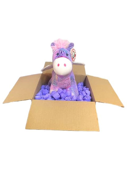 Bubblefast! Brand FunPak Plant Based Biodegradable Packing Peanuts, 1.5 cu ft Bag, Compostable (Purple Hearts) - color: Purple Hearts