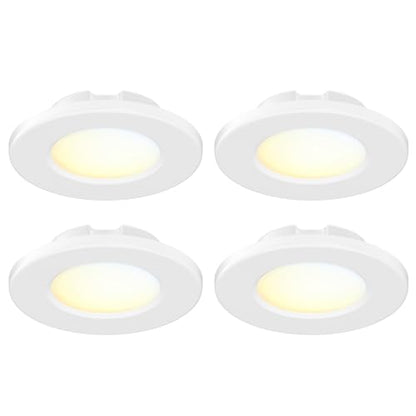 4 Inch Small Flush Mount Ceiling Light: LED Mini Surface Mount Light for Bedroom, Hallway, Kitchen,120V, 60W,5CCT Selectable, ETL, Wet Rated, White/4 Packs - color: White, size: 4 Packs