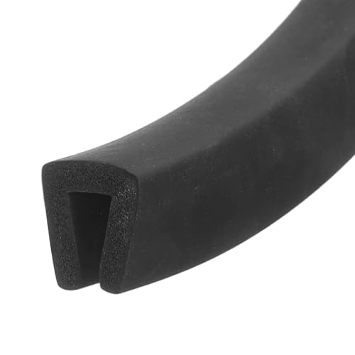 PATIKIL Rubber Edge Trim, 1/4"(7mm) x 6.6Ft Length EPDM U Channel Edge Protector U Shaped Gasket for 6-7mm Mirror Glass Protector, Black (15x17mm) - color: Black, size: 1/4"x6.6Ft(6-7mmx15x17mm)