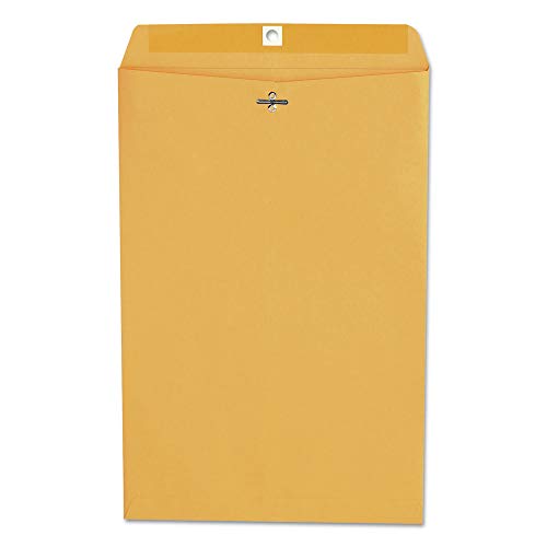 Universal Center-Seam Envelopes with Clasp Closure, 28 Lb, 98, 10" x 15", Brown Kraft, Box of 100