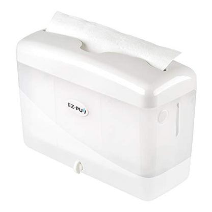 EZ-Pull Countertop SLIMFOLD Hand Towel Dispenser for Kitchen/Bathroom/Office/RV/Airbnb(Only Works with SLIMFOLD Paper), White 4600-EZ, EZbrnd 9" x 3.5" x 6" - color: White