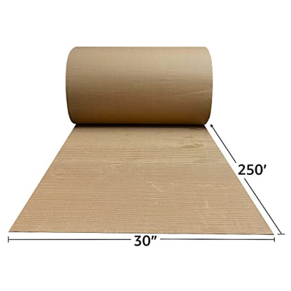 Corrugated Wrap 30" x 250' x 1/8" Thick - B Flute Cardboard Wrap - size: 30-Inches
