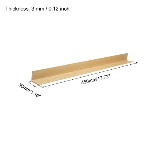 PATIKIL Adjustable Cardboard Corner Protector Package Frame Protectors L Shaped 450x30mm Thick 3mm for Art, Packing, Shipping, Pack of 50 - size: 450x30mm