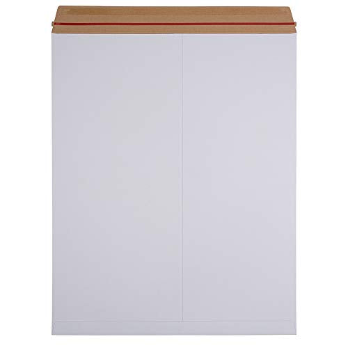 JAM PAPER Stay-Flat Photo Mailer Envelopes with Peel & Seal Closure - 17 x 21 - White - Sold Individually - color: 17" X 21", size: Sold Individually