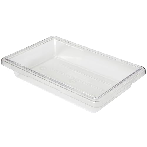 Rubbermaid 3307 2 gallon Capacity, 18" Length x 12" Width x 3-1/2" Depth, Clear Color, Polycarbonate Food and Tote Box