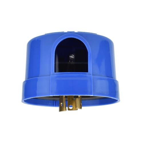 Twist-Lock Photocell Sensor, LED-Compatible Dusk to Dawn Light Control, 120–277V NEMA Twist Lock, UL Listed for Outdoor Barn, Street, and Parking Lot Lights, Blue - size: 1 Pack