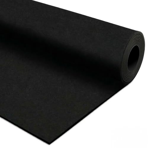 Flooring Inc's 1/4" Thick Tough Rubber Flooring Roll | Flexible Recycled Rubber Floor Mats for Home Gym | Heavy Duty Rubber Mat for Home Gyms, Sheds, Horse Stall Mat or Trailer - color: Black, size: 180"L x 48"W x 0.4"Th