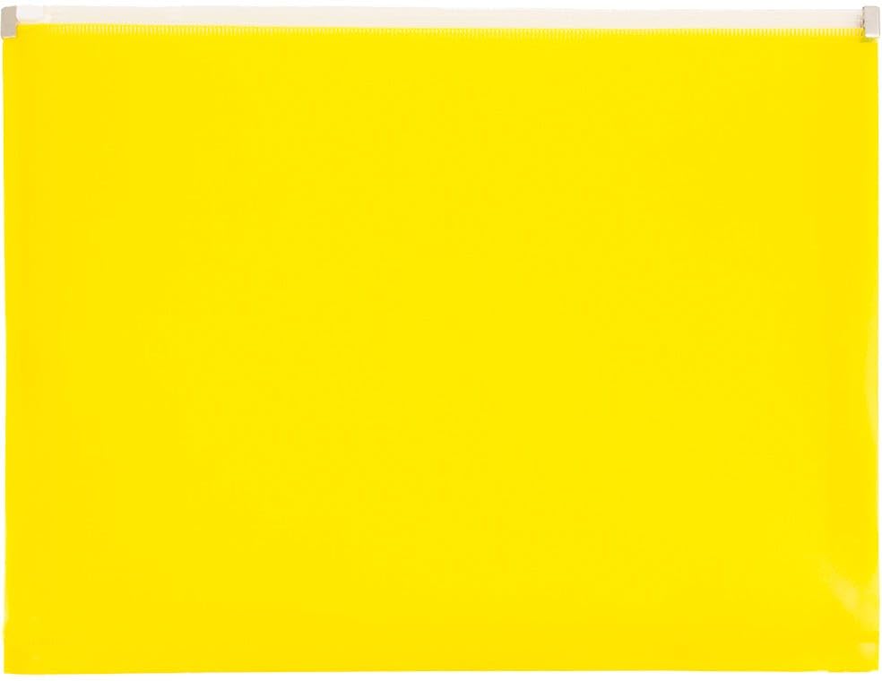 JAM PAPER Plastic Envelopes with Zip Closure - Letter Booklet - 9 3/4 x 13 - Yellow - 3/Pack - color: Yellow, size: Letter Size - 3 Pack