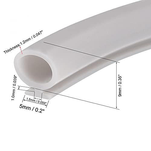 uxcell T-Slot Mount Window Weatherstrip Seal 9mm Bulb Bubble for 5mm Slot 3 Meters Long Gray - color: Gray, size: 3m