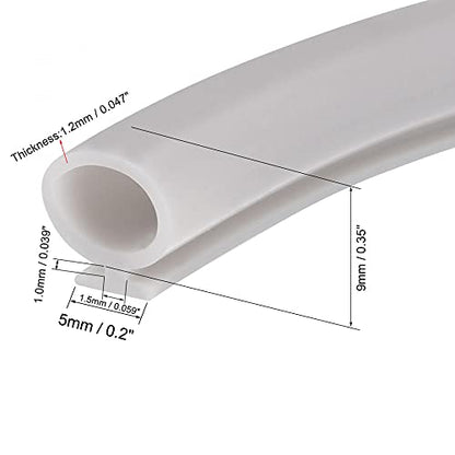 uxcell T-Slot Mount Window Weatherstrip Seal 9mm Bulb Bubble for 5mm Slot 3 Meters Long Gray - color: Gray, size: 3m