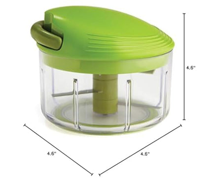 Kuhn Rikon Pull Chop, Vegetable Chopper with Stainless Steel Blades, Food Chopper with Non-Slip Base, Easy to Use Fruit Cutter and Onion Chopper, Essential Kitchen Accessories 650ml - size: 3-Cup