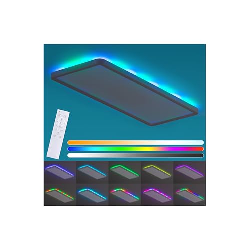 23 Inch LED Flush Mount Ceiling Light Dimmable with Remote RGB Backlight - color: RGB Dimmable