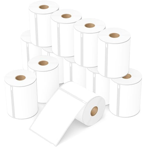 12 Rolls, 3600 Labels Replacement for DYMO 1744907 (4" x 6") - size: 4" x 6" | 1744907-12 Rolls