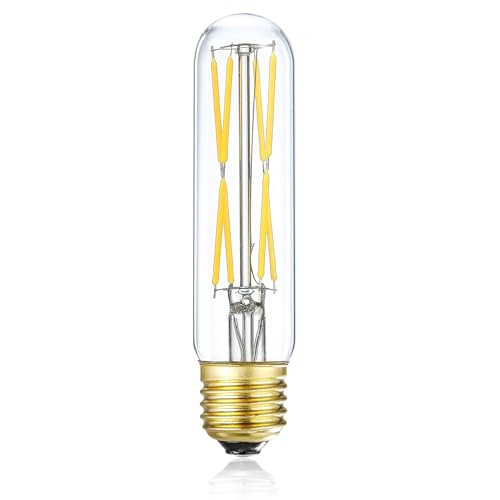T10 LED Bulb, 8W Dimmable, 75-100W Equivalent, 4000K Daylight, 850 Lumens, E26 Base, Clear Glass - color: T10-8w-4000k-1p