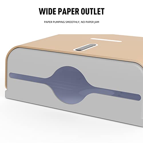 Paper Towel Dispenser Wall Mount, Adhesive No Drilling Multifold Trifold C Fold Commercial Hand Towel Dispenser,Gold - color: Gold