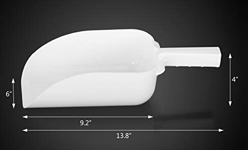 New Star Foodservice Polycarbonate Plastic Utility Ice Scoop, White, 64 oz - color: White, size: 64 oz.