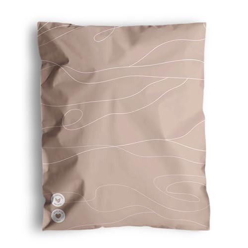 Poly Mailers 10x13-25 Pack Biodegradable Shipping Bags for Clothes - Impack Self-Seal Waterproof Thick Mailing Envelope for Accessories & Clothing - Tidal Sand - color: Tidal Sand, size: 10"x13" (25 pack)