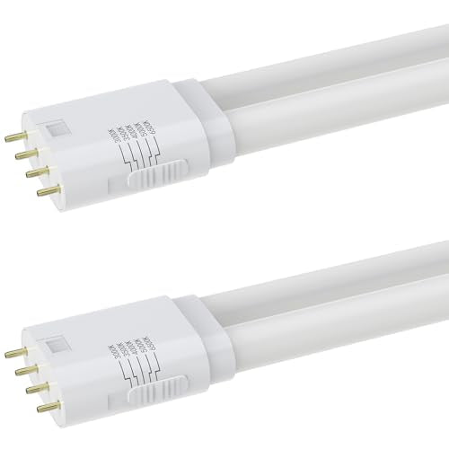 LUXRITE 20W 4-Pin 2G11 LED Tube Light Bulb, 3000 Lumens (2 Pack) - size: 2 Count (Pack of 1)