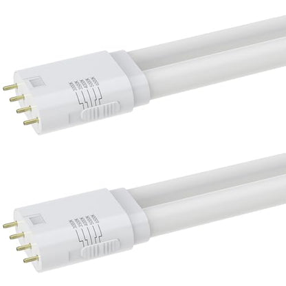 LUXRITE 20W 4-Pin 2G11 LED Tube Light Bulb, 3000 Lumens (2 Pack) - size: 2 Count (Pack of 1)