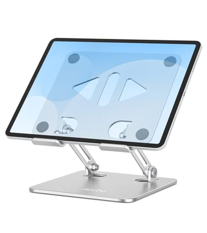 Aoviho Tablet Stand for Desk,Adjustable Tablet Holder,Silver - color: Silver