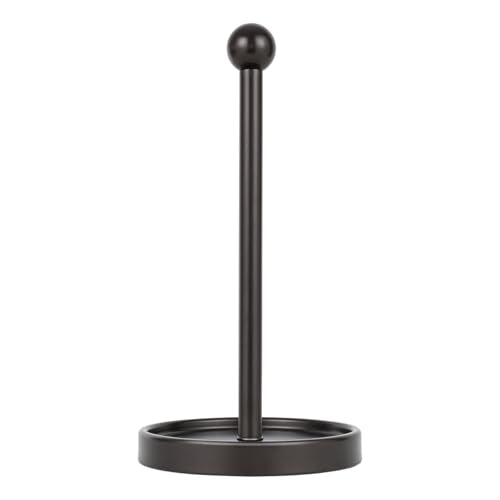 Ivilon Countertop Paper Towel Holder - Modern Sleek Ball Minimalist Design - Color Oil Rubbed Bronze - color: Oil Rubbed Bronze