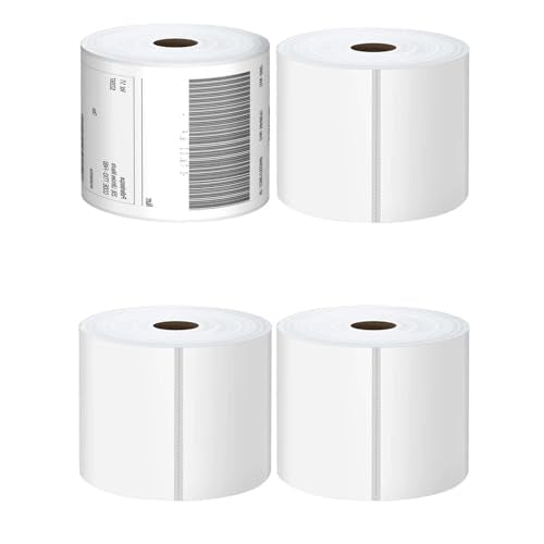 4 Rolls 1800 Labels Direct Thermal Labels 4x6-450 Labels/Roll - size: 4 Rolls | 450 Labels