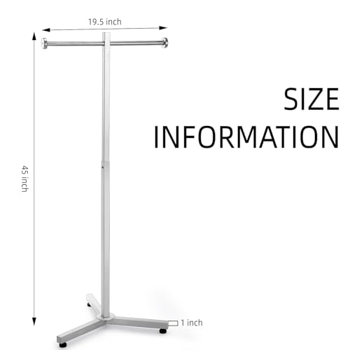 Blulu 45'' Adjustable Shopping Bag Rack Heavy Duty Bag Stand, 1 Pcs, Silver - color: Silver