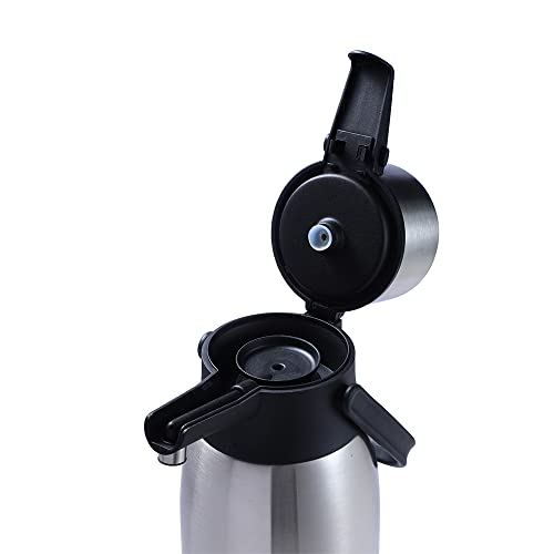 Thermal Coffee Carafe Airpot Dispenser by Heritage66 Triple Wall Stainless Steel Thermal Vacuum insulated 12 hours heat Retention 24 hours cold Retention (3 Liter) (HP30P)