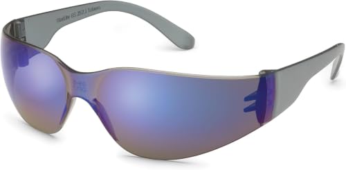 Gateway Safety 4680 UL-Certified StarLite Safety Glasses, Clear Lens, Clear Temple (Pack of 10) - color: Blue Mirror Lens/Gray Temple, size: 100-Pack