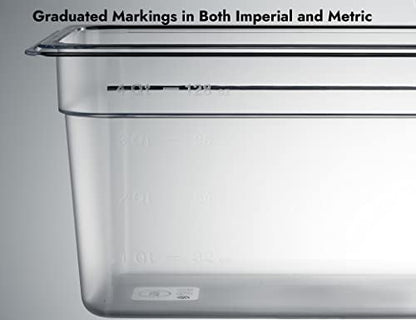CURTA 6-Pack 1/3 Size 6" Deep NSF Polycarbonate Food Pans | Dishwasher & Freezer Safe Clear Container for Prep Tables, Buffet, Salad Bar, Commercial & Home Kitchen - color: 1/3 Size, size: 6" Deep