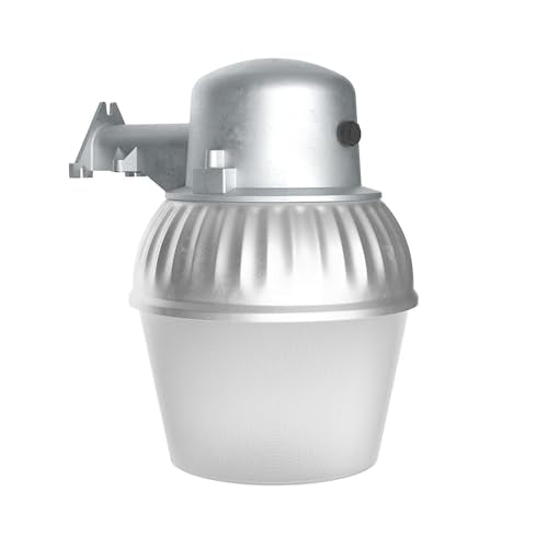 Lithonia Lighting LED Outdoor Flood Light Fixture, Exterior Dusk to Dawn Security Light with Photocell Sensor, Pole or Wall Mount, 3500 Lumens, 5000K Daylight, Gray (OALS10) - size: 3500 Lumens, style: 4000K Cool White Light
