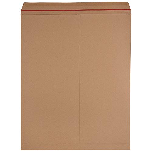 JAM PAPER Stay-Flat Photo Mailer Envelopes with Peel & Seal Closure - 17 x 21 - Brown Kraft - 6 Rigid Mailers/Pack - color: 6/Pack, size: 17" x 21"