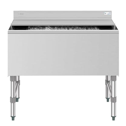 KoolMore 36 Inch Commercial Stainless Steel Underbar Ice Bin with Siding Lid, NSF Certified (KM-UIB-1836) - size: 36 in.