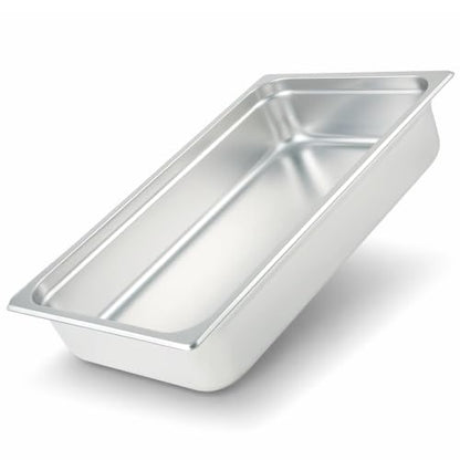 Winco Anti-Jamming Steam Pan, Full-Size x 4-Inch,Stainless Steel,Medium - size: 4" Deep