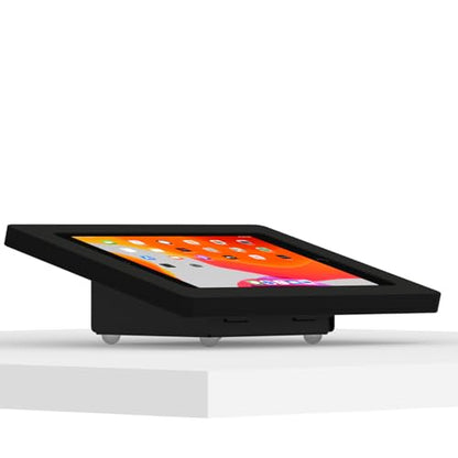 VidaMount Black Enclosure and Fixed Tilted 15° Desk/Surface Mount [Bundle] Compatible with iPad 10.2" (7th, 8th & 9th Gen) - color: Black, size: iPad 10.2" (7th, 8th & 9th Gen)
