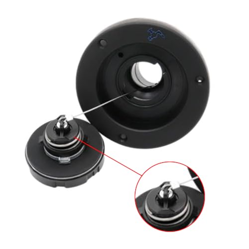 RV Fresh Water Inlet Lockable Plastic Gravity Inlet Filler Cap with Spring and Seal Leak Proof Fill Hatch Replacement Kit Leakproof RV Water Filling Resistant Cover for Camping Trailer Black