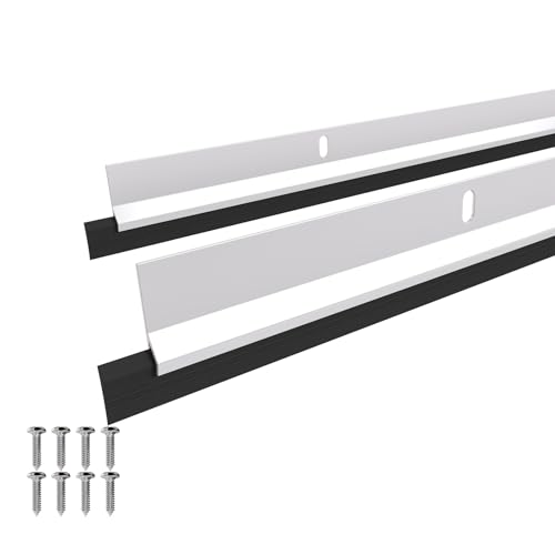 AMZNOVA Door Sweep Door Threshold Sweeper, 36in, White, 2Pack - color: White-2Pack