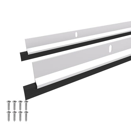 AMZNOVA Door Sweep Door Threshold Sweeper, 36in, White, 2Pack - color: White-2Pack