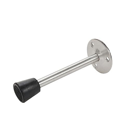 Door Stopper Stainless Steel Wall Floor Mounted Door Stop with Rubber Bumper 120mm/4.7" Length-4pcs (Pack of 2) - size: 120mm/4.7" 4pcs (Pack of 2)