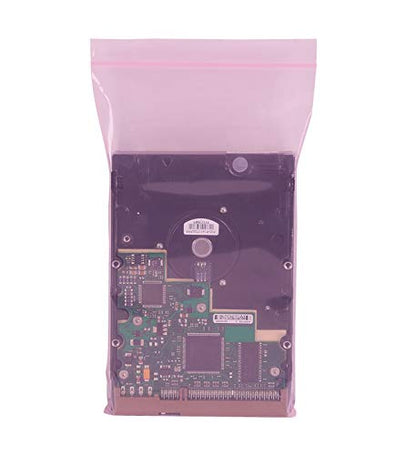 Ship Now Supply SNPBAS705 Anti-Static 2 Mil Reclosable Poly Bags, 3" x 5", Pink (Pack of 1000)