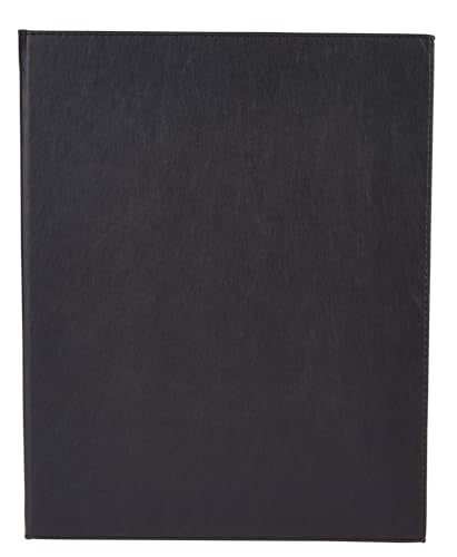 Winco 8 1/2" x 14" Black Menu Cover