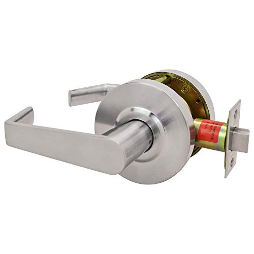 Nuk3y Azure Grade 2 Commercial Duty Cylindrical Lever Lockeset, ADA, UL Rated, Satin Chrome US26D (Passage) - size: Passage