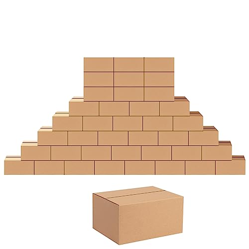EdenseeLake 40 Pack 8x6x4 inches Shipping Boxes Small Cardboard Boxes for Packing, Moving, Mailing, Brown - color: 40 packs（Brown), size: 8x6x4 inch