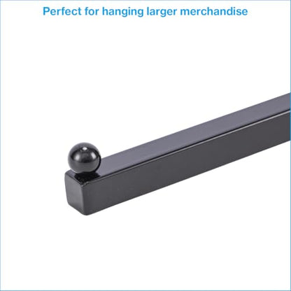 SSWBasics 12 inch Straight Square Black Faceout for Wire Grid and Grid Wall